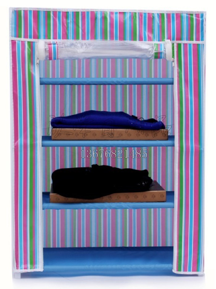 AJ-C3 large folding wardrobe, simple wardrobe, fabric wardrobe, reinforced combination steel pipe wardrobe