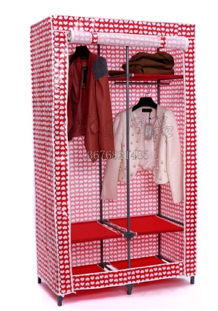 AJ-K1 large folding wardrobe, simple wardrobe, fabric wardrobe, reinforced combination steel pipe wardrobe