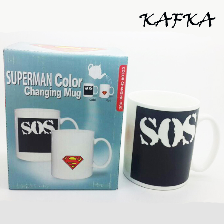 Superman color changing cups SOS creative color changing cups personality fashion color changing cups are sold