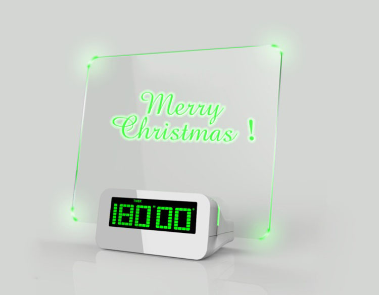 Message board clock, romantic fluorescent board alarm clock, LED electronic clock, writing board clock, lazy person alarm clock details Picture