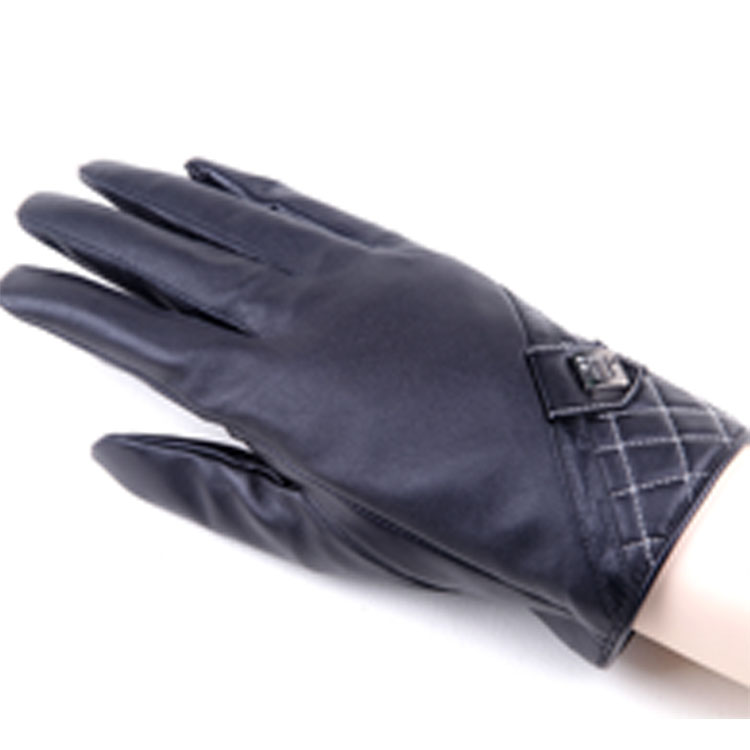 Baihu King sheepskin touch-screen gloves for men. Leather autumn and winter warm gloves. thumbnail