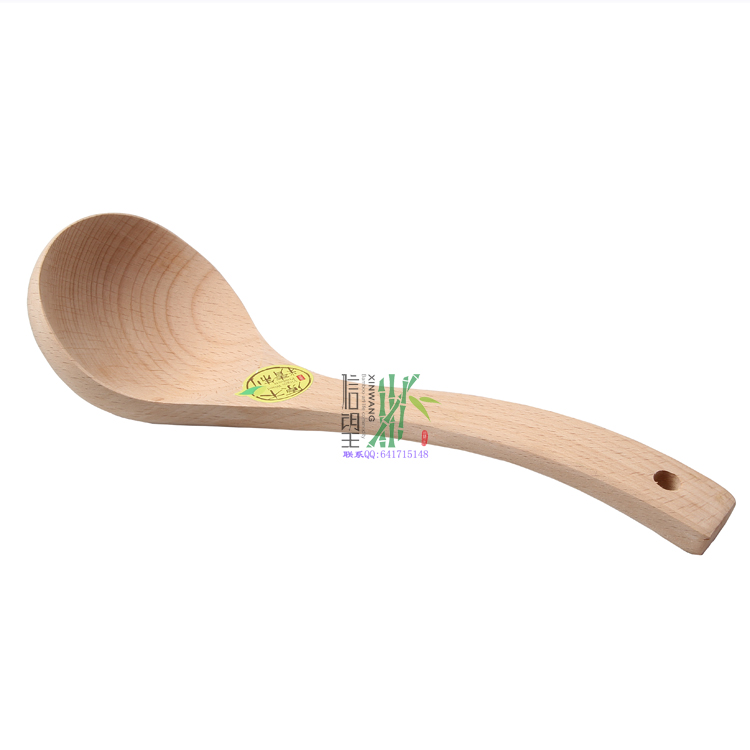 Trusthope Brand Natural Bamboo Beech Wooden Spoon Test Soup Spoon Cooking Spoon Rice Spoon Wooden Spatula Specification drawing