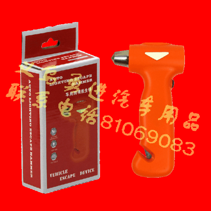 手摇发电LED安全锤，应急逃生锤，车载照明安全锤。细节图