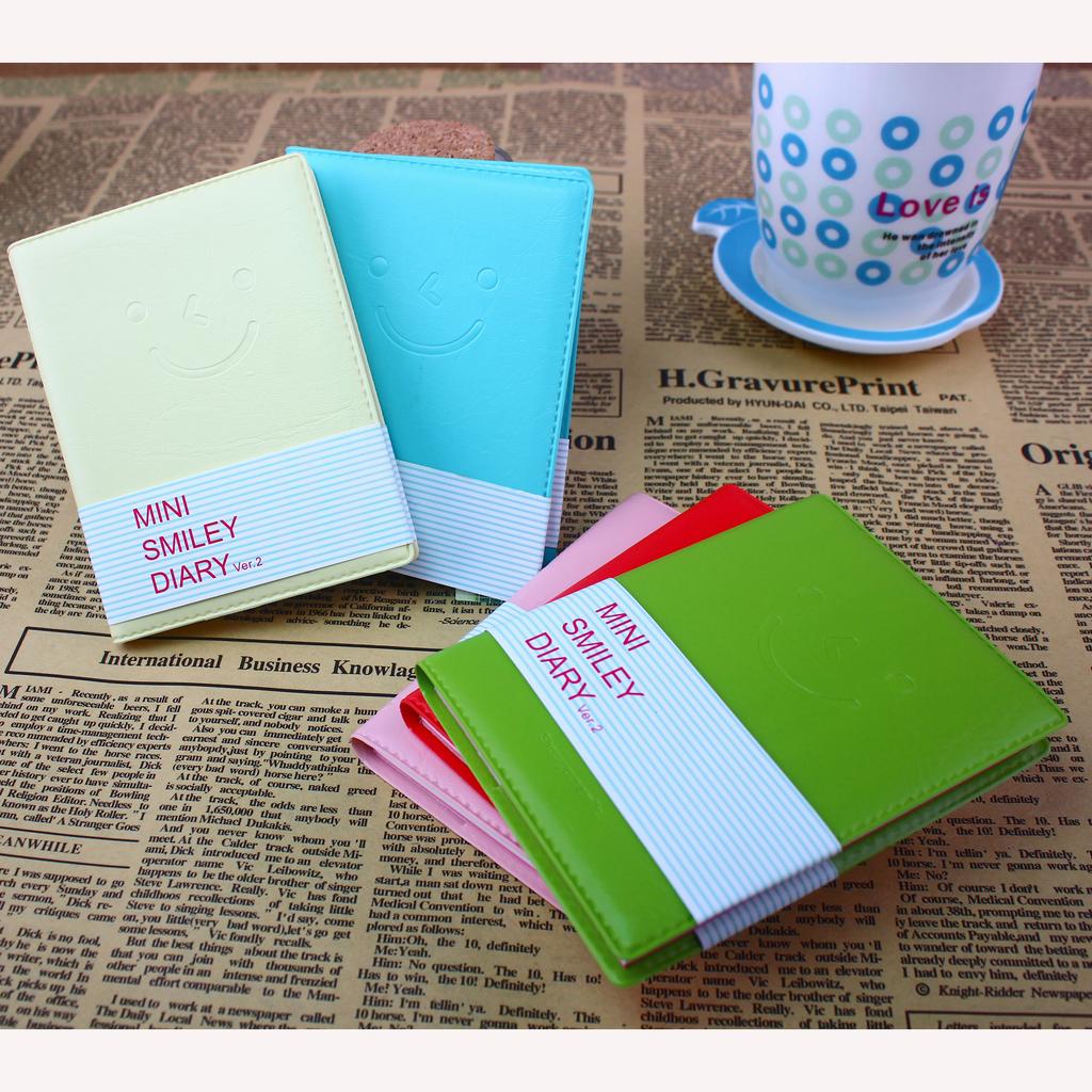 Manufacturers direct quality notepad smiling face this colored paper printing notebook lovely small gift book, notebook thumbnail