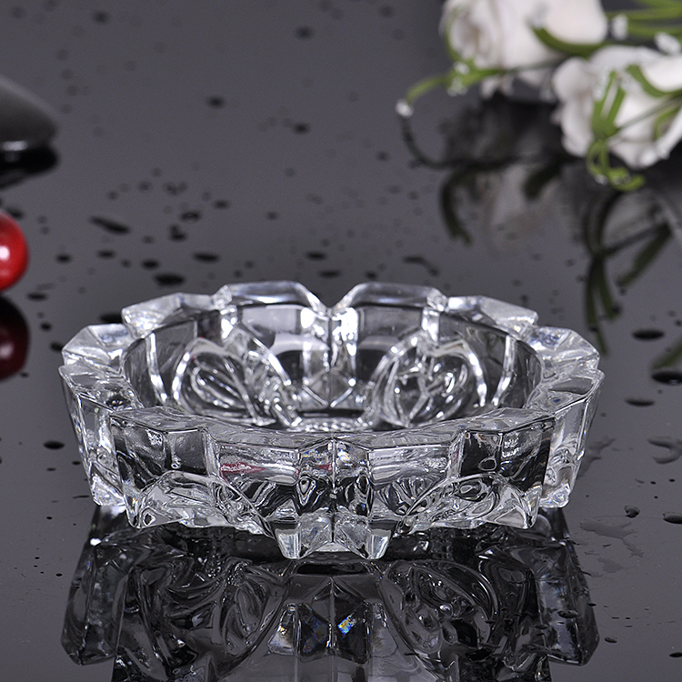 青苹果水晶玻璃烟灰缸欧式个性烟灰缸 时尚创意烟缸 家居礼物