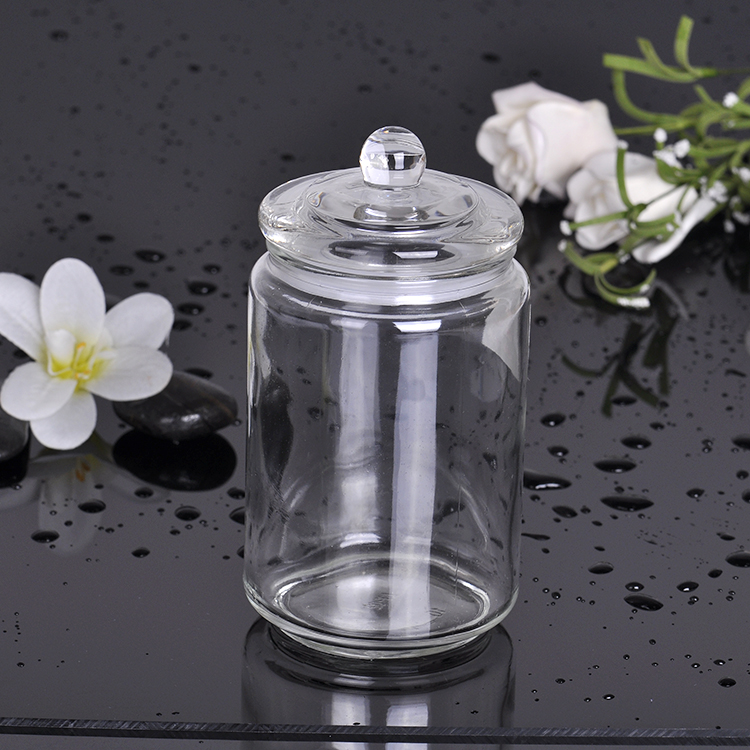 Sealed glass jar transparent storage milk powder canister tea canister glass bottle