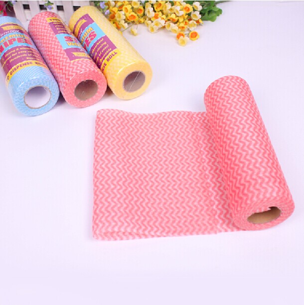 Tear-off, breakable, roll-shaped eco-friendly non-woven fabric cloth, non-stick oil scouring pad, cleaning cloth, multi-functional dish washing cloth