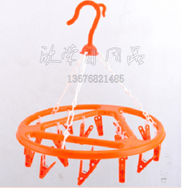 多功能塑料晾衣架，防风方形晾袜夹晾晒架子806549