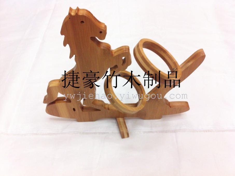 【 Jiehao Bamboo and Wood 】【2025 Bestseller 】 Creative and Personalized Bamboo Exquisite Wine Rack, Fashionable Solid Wood Wine rack full figure