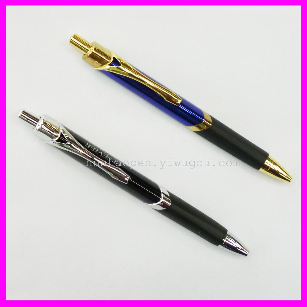 Production of wholesale triangle metal pen triangle metal ballpoint pen silicone triangle pen advertising pen