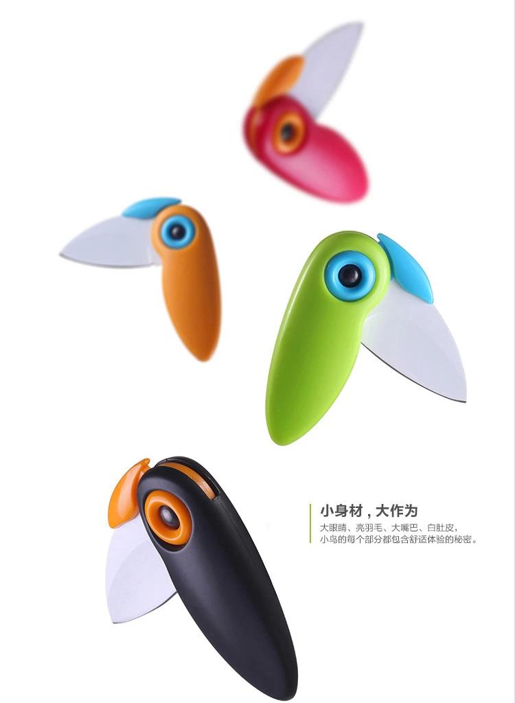 Authentic Cute Parrot Folding Mini Paring Knife Paring Knife Portable Paint Knife details Picture