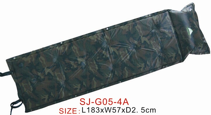 Cold Dew Camping Outdoor Products G05-4A Single Person Camouflage Pillow Self-inflating Cushion Inflatable Moisture-proof pad