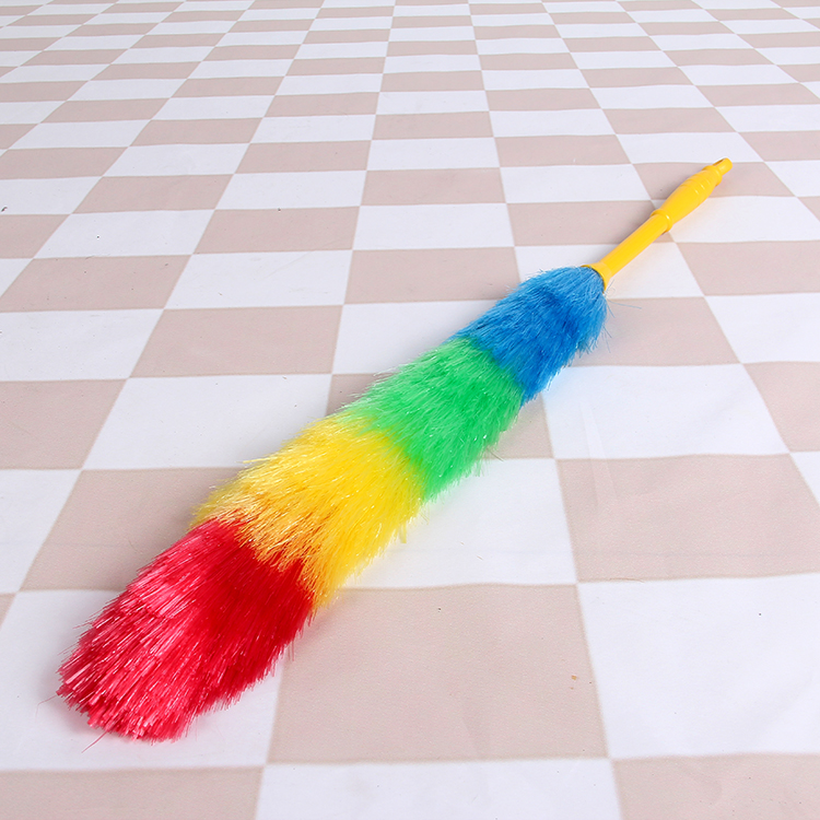 Factory direct sale of colored feather dusters. PP feather duster, plastic feather duster, desktop sweep, car window sweep, cleaning sweep Specification image