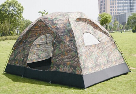 Jiahui Outdoor Products 6124 High-end 8-person leaf double-layer laminated camping tent, rainproof