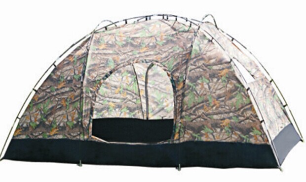 Jiahui Outdoor Products 6124 High-end 8-person leaf double-layer laminated camping tent, rainproof details Picture