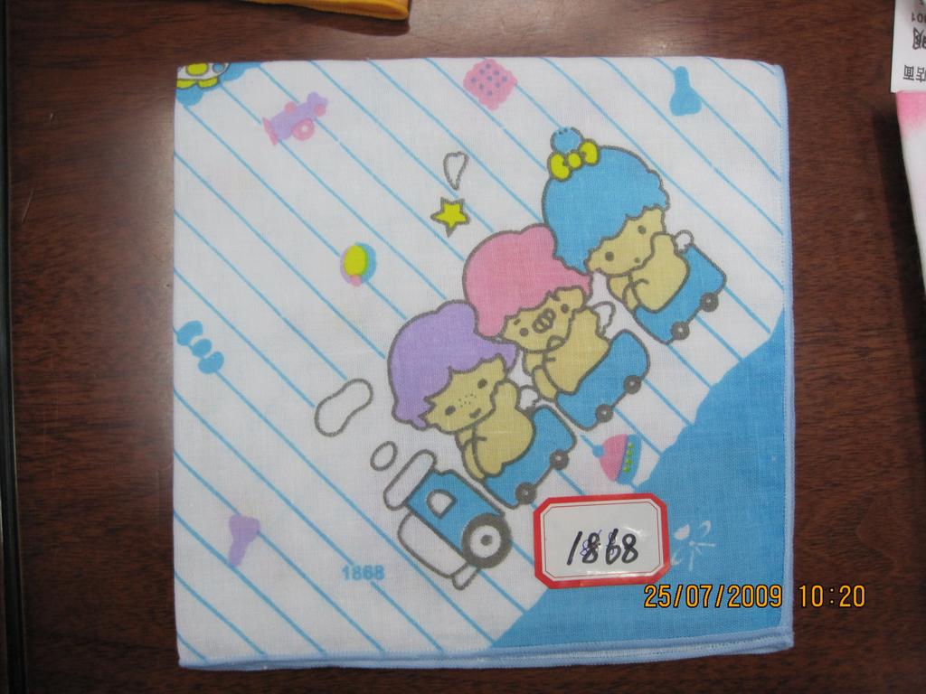 Double cotton printed cartoon handkerchief for children's handkerchiefs mixed with many patterns