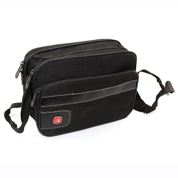 男士零钱包 黑色斜跨男士零钱包 收纳包 横款小包包 单肩包