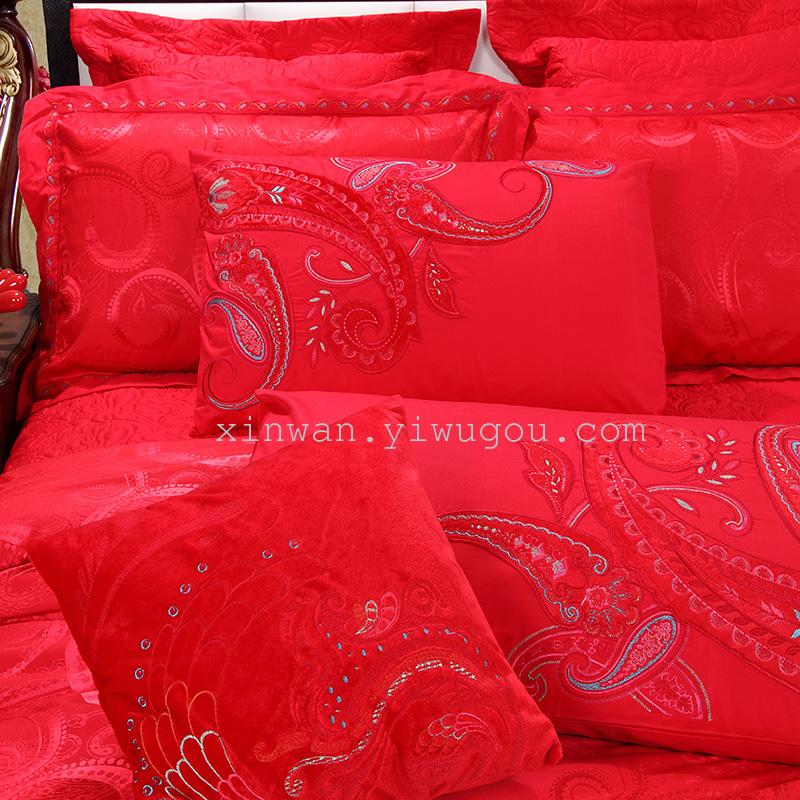 Wedding Red 789-Piece Bedding Set Specification drawing