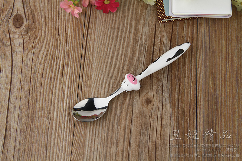 Cartoon handle spoon stainless steel spoon tableware household spoon