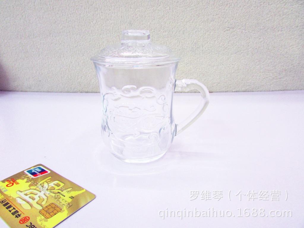 带盖办公杯耐热玻璃花茶杯子花草茶具耐热玻璃杯