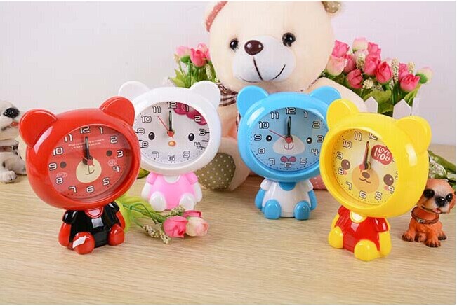 Cartoon Bear alarm clock Lazy home cute alarm clock student couple alarm clock thumbnail