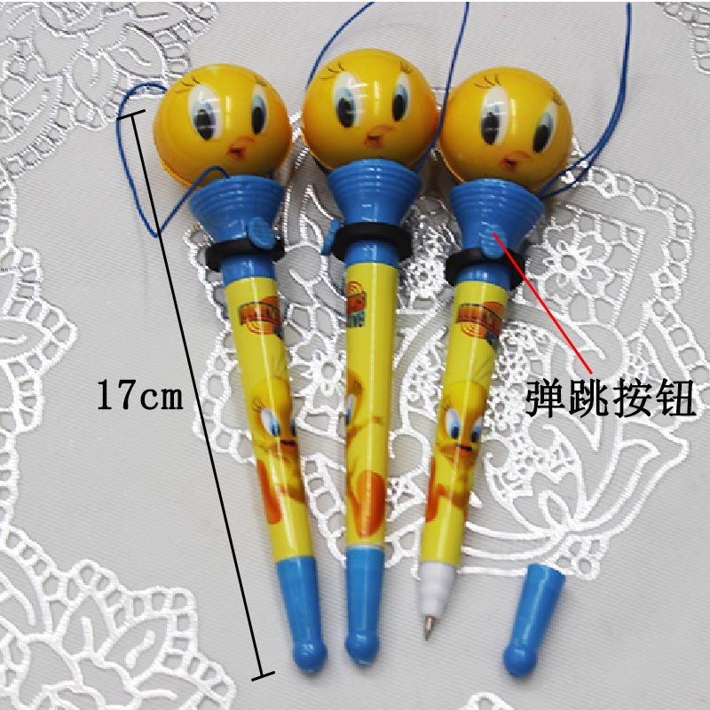 Factory direct sales of smiling cartoon bouncing ballpoint pens and wholesale of new and unique shaped bouncing pens