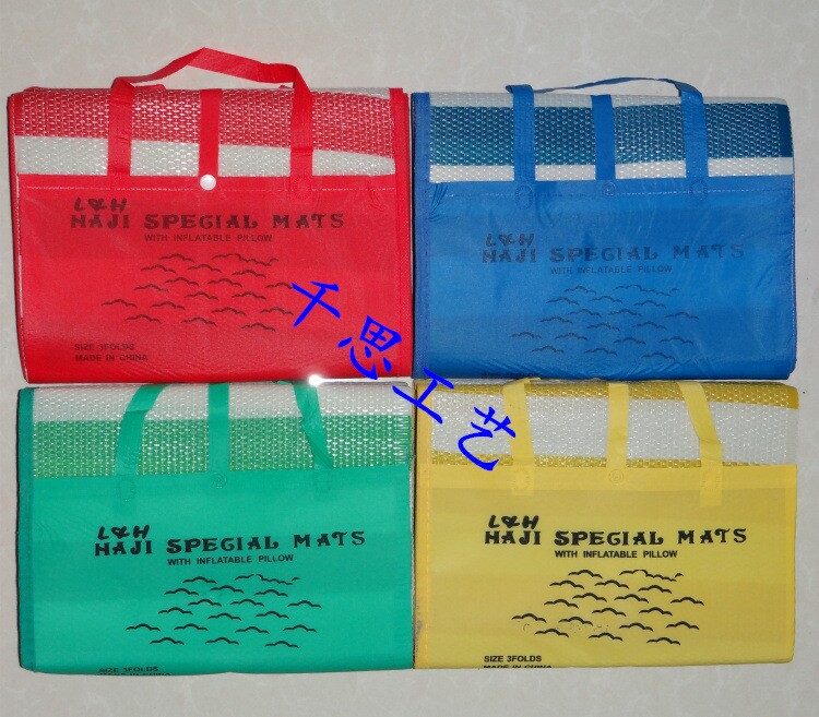 Beach mat plastic mat PP tube plastic three fold beach mat beach mat folding picnic mat