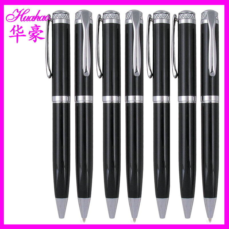 Huahao Special Supply metal ballpoint pens, metal gift pens, black oil-based pens, high-end advertising business pens