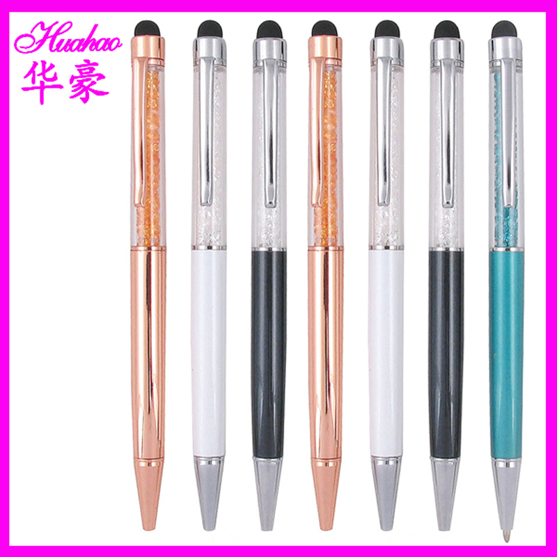 2014 New style water diamond pen, water diamond Ballpoint pen, Crystal Metal pen, crystal touch screen pen, metal Ballpoint pen details Picture