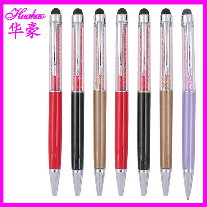 Capacitive phone pen, water diamond touch pen, crystal touch screen pen, touch ballpoint pen, touch advertising pen