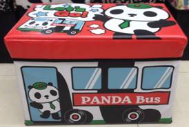 全网新款环保卡通大号巴士收纳凳儿童玩具收纳盒，时尚设计