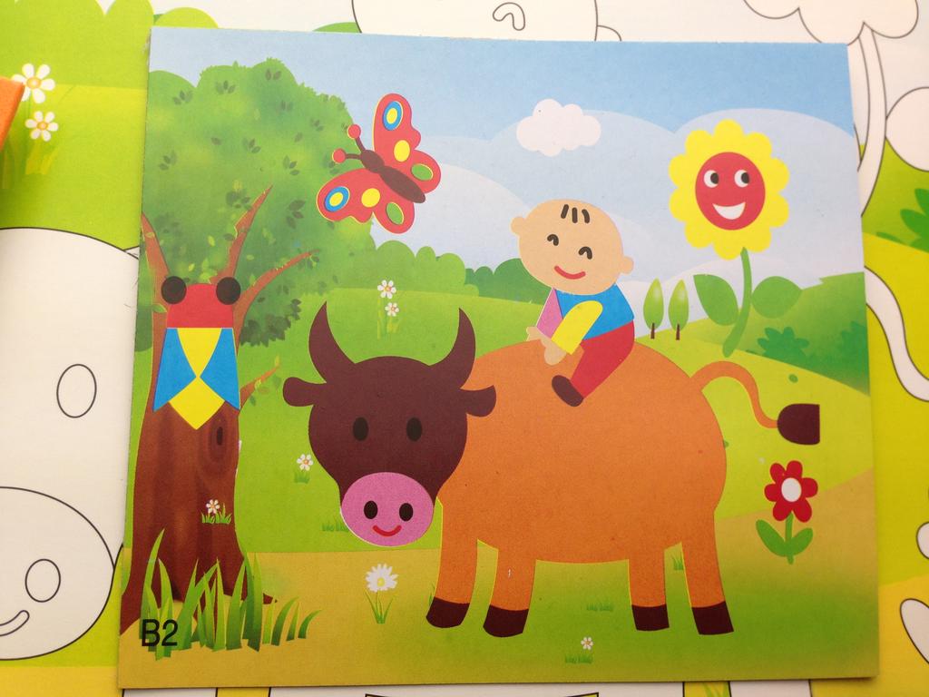 厂家批发eva幼儿益智拼图 儿童手工制作贴图产品图