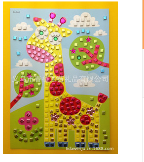 批发儿童DIY手工制作水钻马赛克贴画 开发小脑潜能EVA产品图