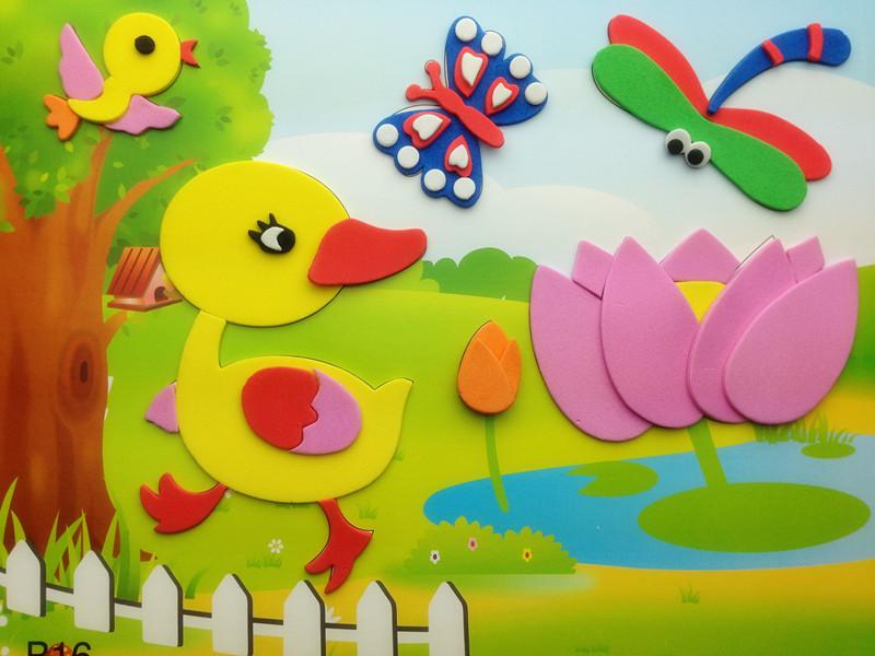 春禧 厂家直销 EVA儿童贴画 diy手工制作eva粘贴画