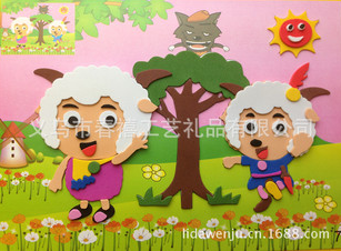 EVA卡通动漫DIY手工制作贴画喜洋洋熊出没黏贴画产品图