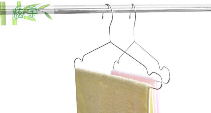 Stainless steel clothes hangers, solid clothes drying hangers, clothes drying racks, anti-slip and windproof clothes racks details Picture