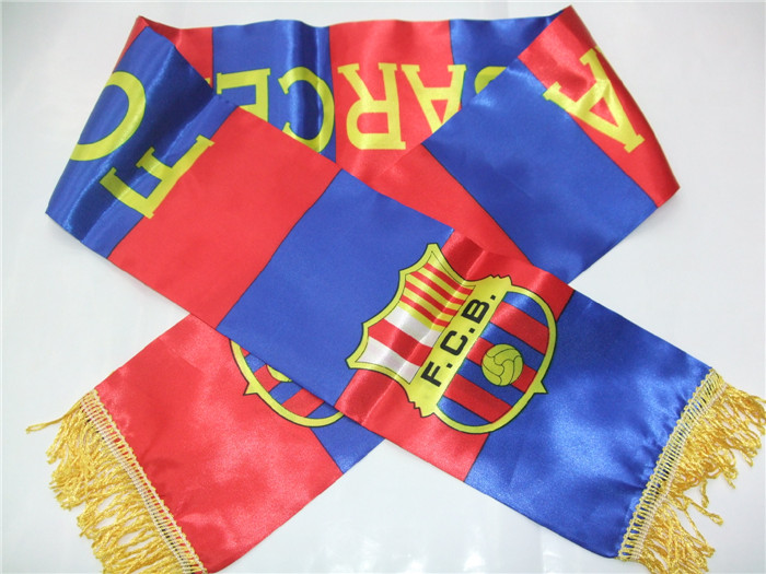 供应足球围巾 热转印色丁围巾 国旗围巾 礼仪带出口品质可定制细节图