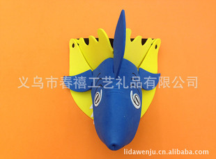 eva儿童面具 动物鲨鱼面具小朋友表演头套eva卡通帽子