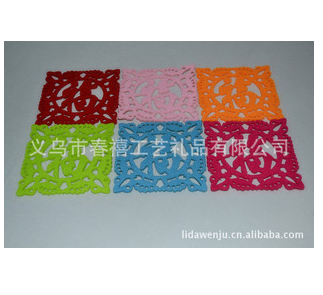 厂家供应毛毡杯垫可订做颜色亮丽款式新颖可以个性定制细节图