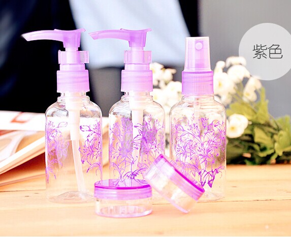 Spray bottle five-piece package vacuum bottle Travel travel toiletries pack cosmetics into separate bottles