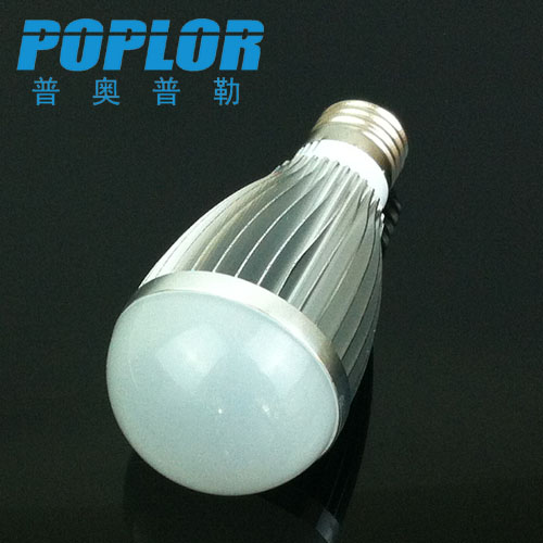 7W LED球泡灯 铝材 木林森芯片LED灯泡E27恒流产品图