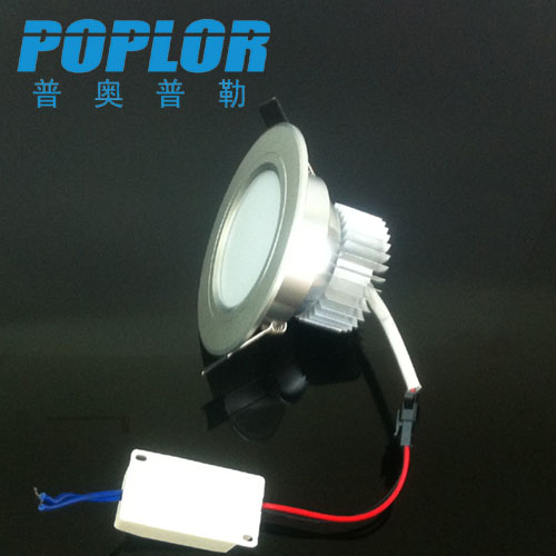 LED downlight LED sky light 5W IC constant current car aluminum smooth surface three ampere chip