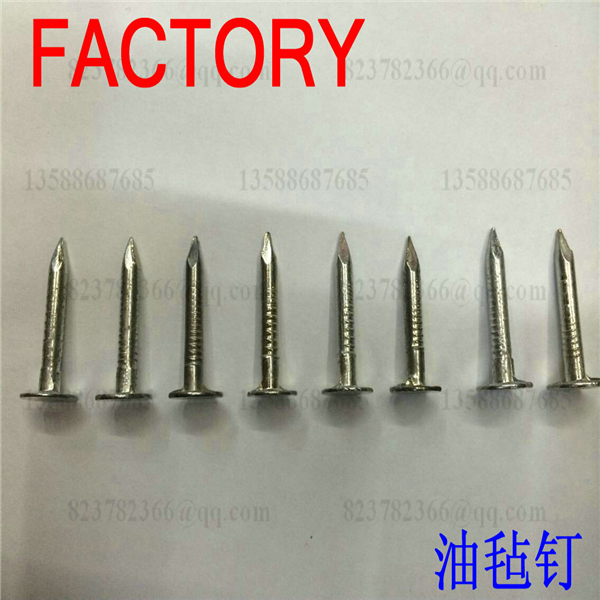 Linoleum nail manufacturers direct supply big cap galvanized iron nail Specification drawing