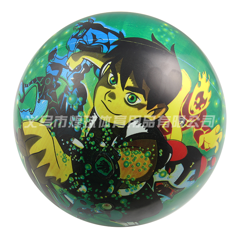 Cartoon pattern children's inflatable toy balls, wholesale of cartoon inflatable toy balls for kindergarten babies, fully printed balls Specification image