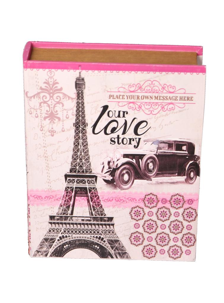 畅豪甜蜜欧式LOVE粉边铁塔 书盒三件套产品图