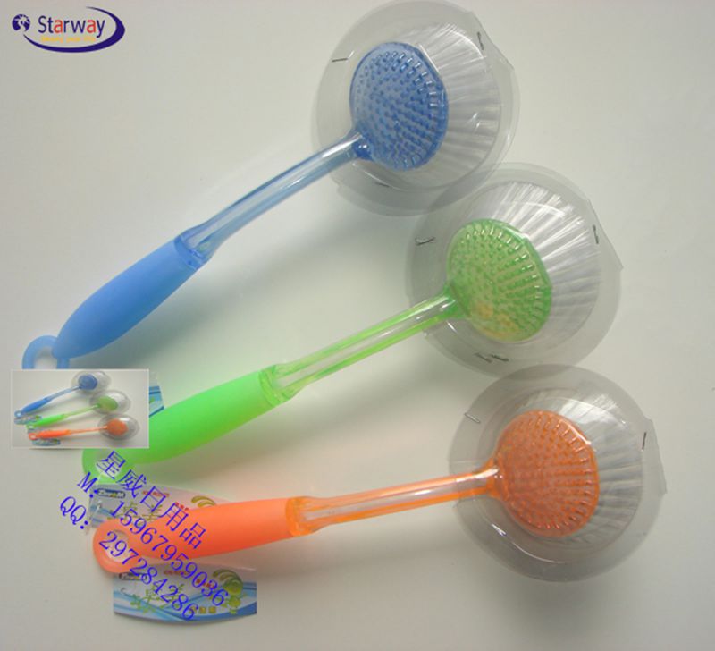 Crystal handle pan brush Bathroom brush Round head pan brush New pan brush thumbnail