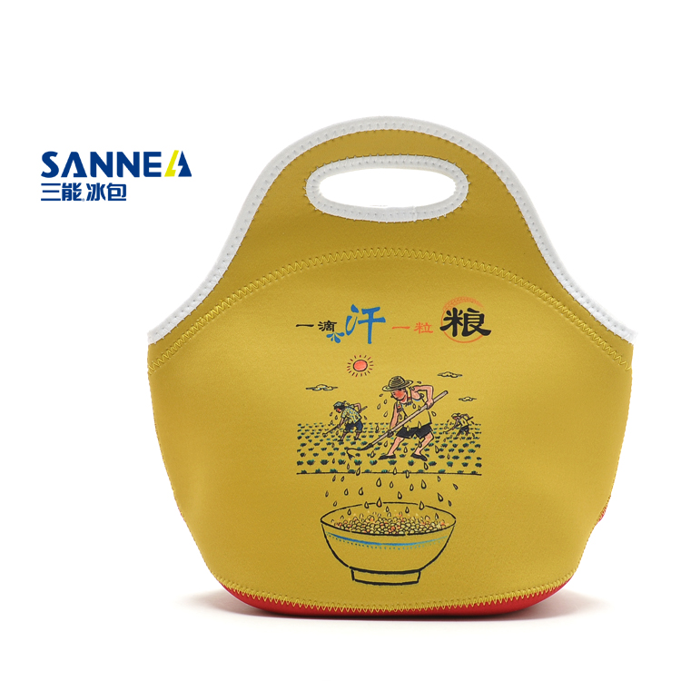 中国梦 新款冰包 潜水料野午餐包 手提便携便当包图