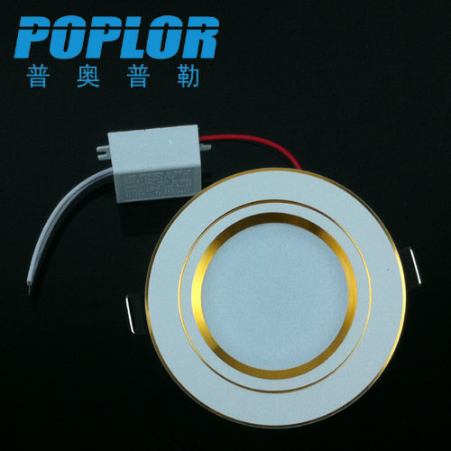 LED downlight LED ceiling light 3W IC constant current car aluminum foot watt three ampere wide voltage