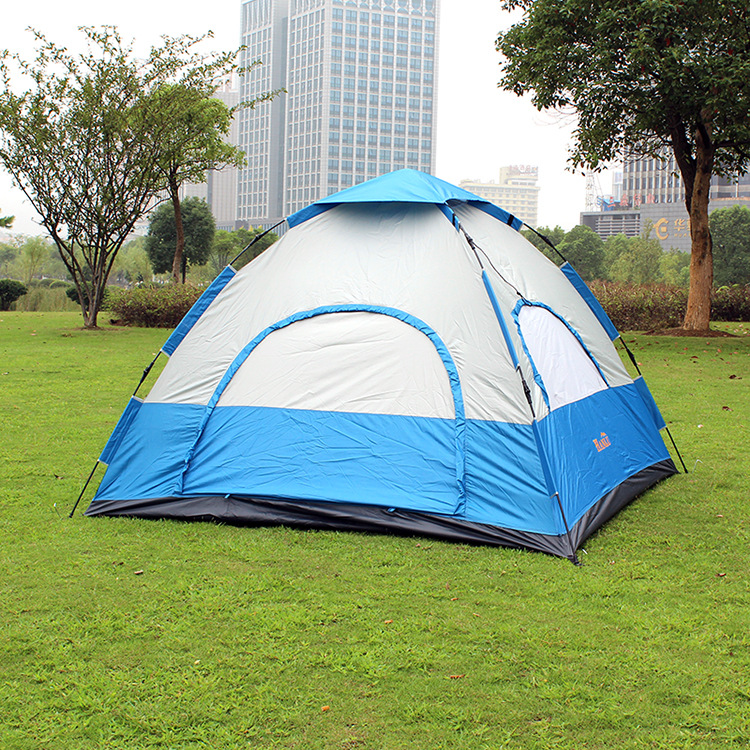 海风亚翼户外帐篷 4人单层双门双窗自动帐篷