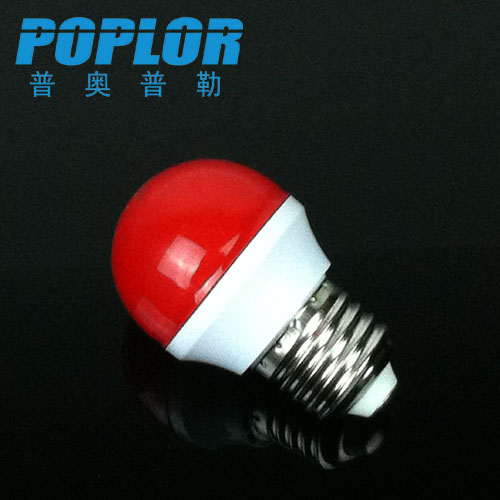 LED bulb G45 Plastic 3W LED color bulb PC Red shell E27
